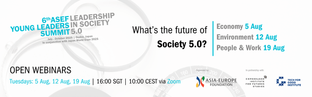ASEFYLS6: Webinar series on ‘The Future of the Economy, Environment and People & Work in Society 5.0’